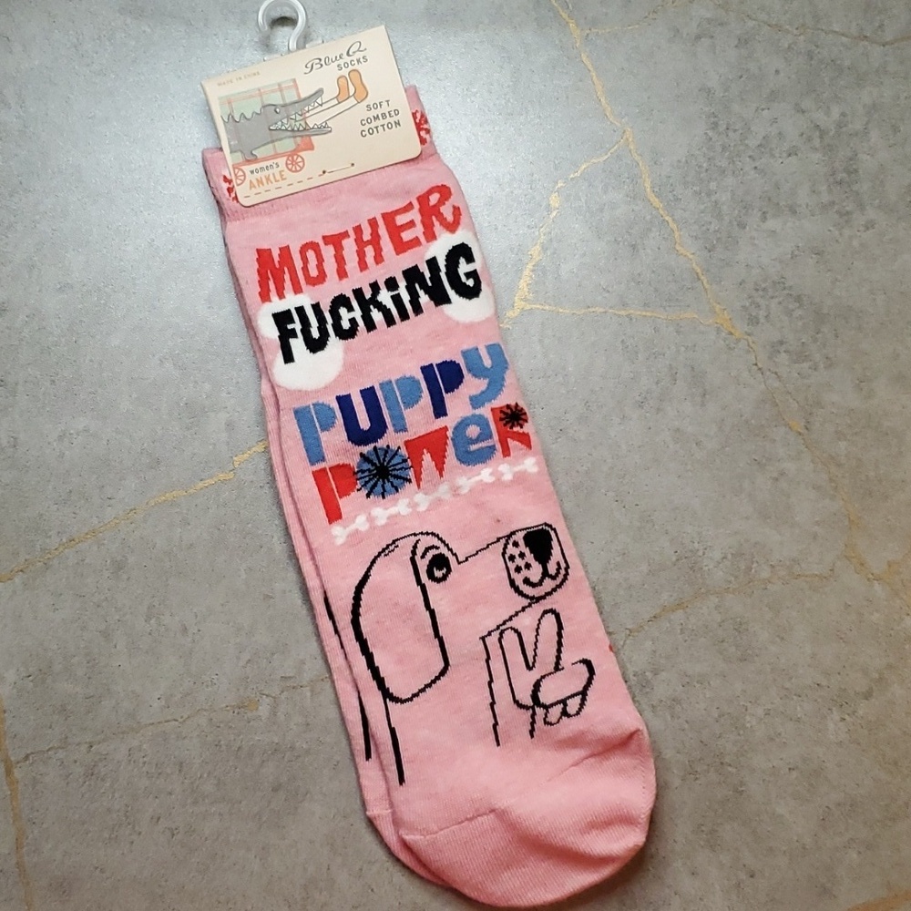 Puppy Power Graphic Socks NWT